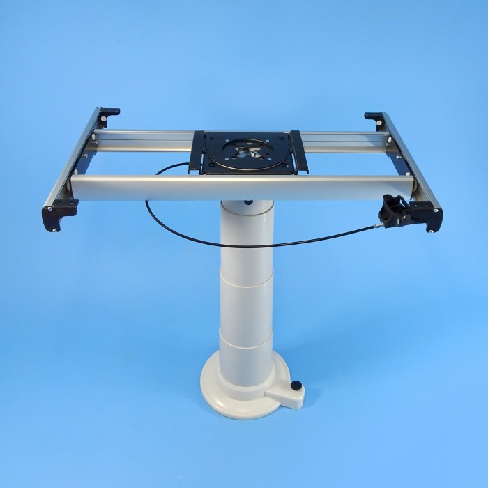 grey nuova mapa telescopic table leg 330mm to 710mm adjustable