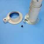 grey nuova mapa telescopic table leg 330mm to 710mm adjustable