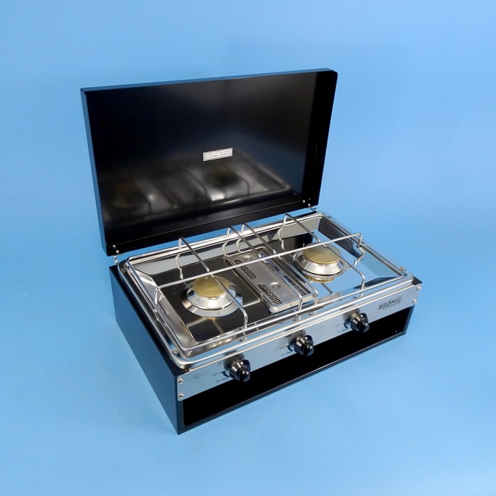 bromic lido junior c 2 burner cooktop & grill with flame safety