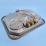camec 3 burner gas cooktop with glass lid