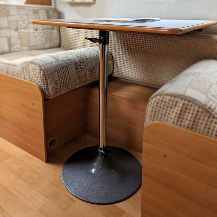 wineglass table leg, grey, complete