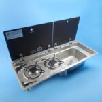dometic slimline 2 burner stove with sink (760x325mm)