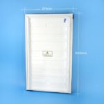 door only suit dometic rm2553 / rm2555 fridges (black trim)