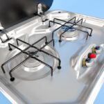 sphere 2 burner gas cooktop with glass lid (480w x 370d)
