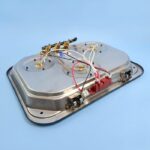camec 3 burner gas cooktop with glass lid