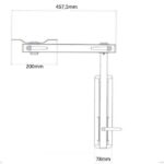 nuova mapa onda wall mounted swivel table leg black anodised