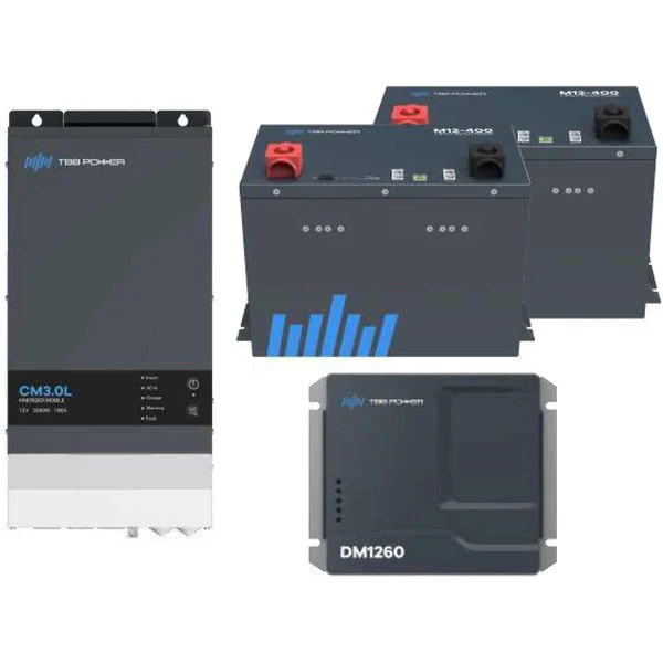 tbb power m12 inverter pack (3000w / 60a dc dc / 2 x 400ah batteries)