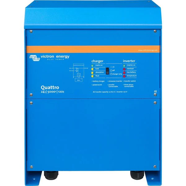 victron quattro inverter charger (24v / 5000va / 120a)